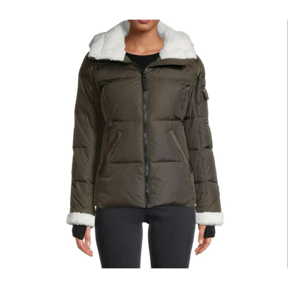 S13 New York green Sherpa down puffer jacket size M